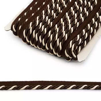 23-103 R Кант витой 9мм*25м вискоза (103/14 т.кор./сливоч.)