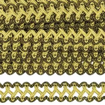 23-2508 Тесьма 2см*25м (05 черн. /золото)