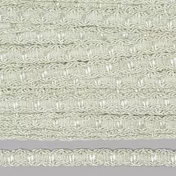 23-8012 Тесьма металлиз. 11мм*50м (10 платина)