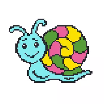 242 Набор для вышивания Hobby &amp; Pro Kids 'Улиточка' 19*18см