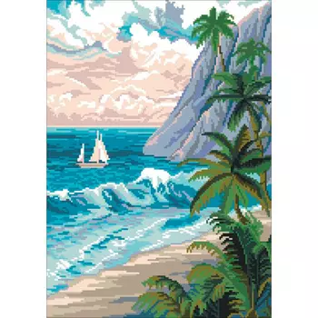 2449 Набор для вышивания 'Парусник' 45*33 см