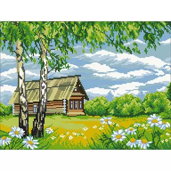 2450 Набор для вышивания 'Домик в деревне' 45*33 см