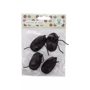 24742 Ботиночки для кукол, 4,5см,2 пары, цв. коричневый