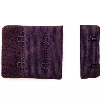 2494 Текстильная застежка с крючками 2*2 для бюстгальтера 38мм, Arta-F (076 сливовое вино)