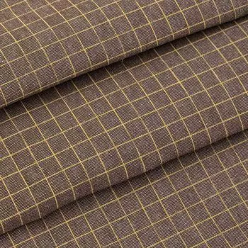 25108 Ткань с принтом 512-7 'клетка', 50*70см (100% п/э), цв. коричневый