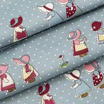 25117 Ткань с принтом 1317-5 , 50*70см (100% п/э), цв.сер.-зел.