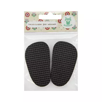 25137 Подошва для изготовления обуви, толщина 4мм, 4*7см, МИКС