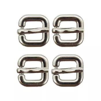 25412 Пряжка мини С3201, 11*11мм, серебро, уп/4 шт.