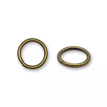 25598 Колечко 9мм одинарное, уп.10шт, цв.бронза