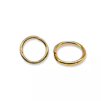 25599 Колечко 9мм одинарное, уп.10шт, цв.золото