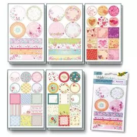 2611 Стикеры из рисовой бумаги 'Романтика', самоклеящаяся, 10х16 см, упак./10 листов, Folia