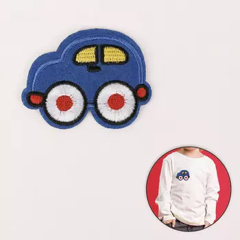 2612270 Термоаппликация машинка 6,5*5см, синий