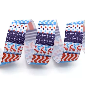 26734 Лента 25мм репсовая R7-2 (печать полноцв. сублимационная) 22,5м+/-5см