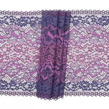 267 Кружево эластичное 21см*10м, фиолетовый