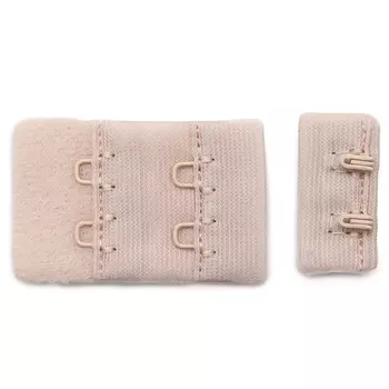 2686 Текстильная застежка с крючками 2*2 для бюстгальтера 28мм, Arta-F (168 серебристый пион)