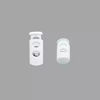 27005-СС Фиксатор (стопор) 'Цилиндр' 2 отв. d=4мм, 9*22мм, 4шт, ПП Hobby Pro (кипенно-белый)