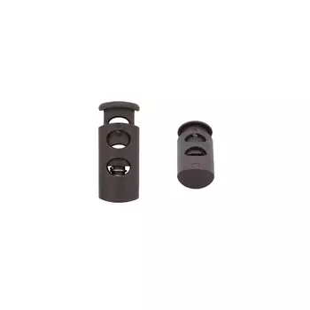 27005-СС Фиксатор (стопор) 'Цилиндр' 2 отв. d=4мм, 9*22мм, 4шт, ПП Hobby Pro (коричневый)