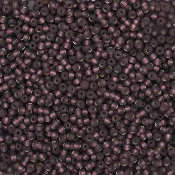 (27060) 331-39001-10/0 Бисер прозрачный матовый с серебр.центром 10/0, круг.отв., 20гр Preciosa