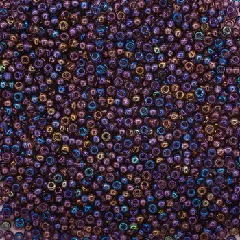 (27069С) 331-19001-10/0 Бисер прозрачный с радужным покрытием 10/0, круг.отв., 20гр Preciosa