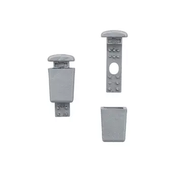 27102-Н Наконечник 17*11мм, ПП,4шт пластик Hobby&amp;PRO (серебро)