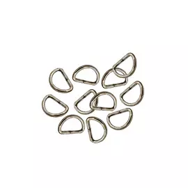 27288 Полукольцо мини 13*9мм уп. 12 шт, цв.серебро