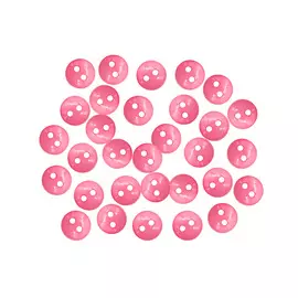 27377 Пуговицы 'Мини' на 2 прокола, 6мм, уп.50шт. +/- 2 шт. пластик, цв.розовый