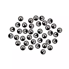 27380 Пуговицы 'Мини' на 2 прокола, 6мм, уп.50шт. +/- 2 шт. пластик, цв.чёрный