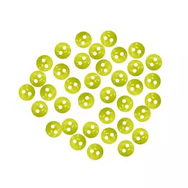 27381 Пуговицы 'Мини' на 2 прокола, 6мм, уп.50шт. +/- 2 шт. пластик, цв.зелёный