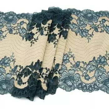 275 Кружево эластичное 20,5см*10м, желто-черный