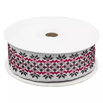 28112 Тесьма отделочная 28мм*10м (V1 красный)