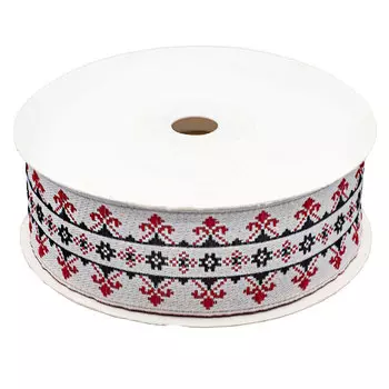 28114 Тесьма отделочная 28мм*10м (V1 красный)