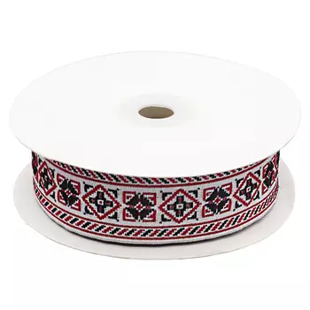 28117 Тесьма отделочная 28мм*10м (V1 красный)