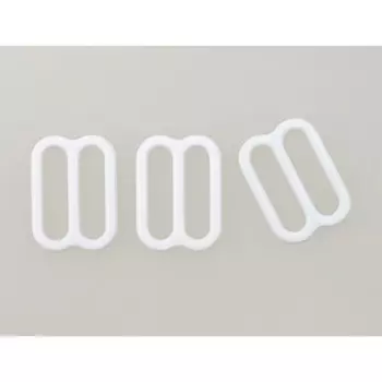 2827 Пряжка-регулятор для бюстгальтера 12мм, металл, Arta-F (001 белый)