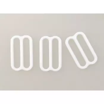 2828 Пряжка-регулятор для бюстгальтера 15мм, металл, Arta-F (001 белый)