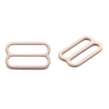 2828 Пряжка-регулятор для бюстгальтера 15мм, металл, Arta-F (168 серебристый пион)