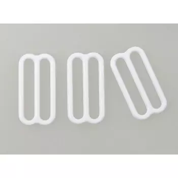 2829 Пряжка-регулятор для бюстгальтера 20мм, металл, Arta (001 белый)