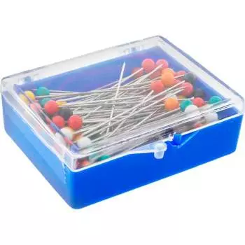 28401 Булавки наметочные с цветной головкой 0,65мм/25мм,сталь/пластик, 120шт PONY