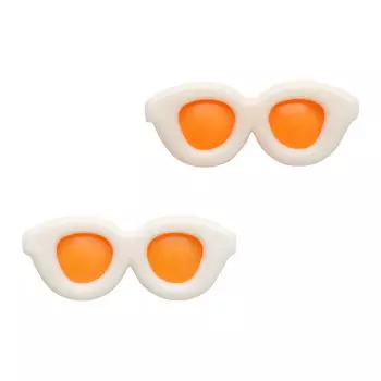 28540 Очки мини пластик, 3см*0,7см, уп/2шт, Оранжевый