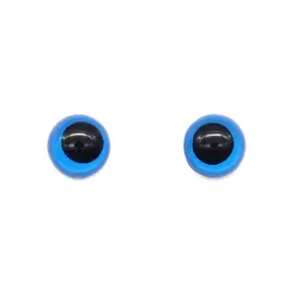 28542 Глазки 12мм (фикс. при помощи клея), уп/8шт, цв.синий