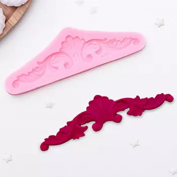 2854726 Молд силикон для свечей/мыла/смолы/гипса/кондитер. 14,3*4,7*0,9 см 'Лепнина', цвет МИКС