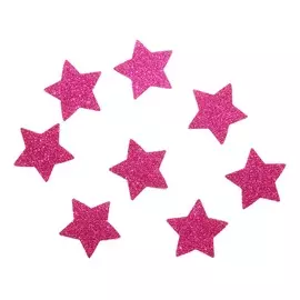 28655 Набор декоративных элементов из ткани 'Звездочки' 35*0,5мм упак/8шт (малиновый)