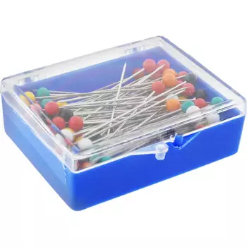 28814 Булавки наметочные с цветной головкой 0,65мм/45мм, сталь/пластик, 100шт PONY