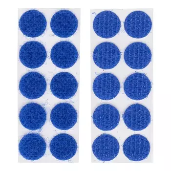 28840 Лента контактная мини клеевая, диаметр-10 мм, уп/10шт (синий)