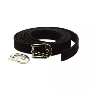 28847 Ремешок чёрн. из иск.замши 0,9см*0,8м. + пряжка мини С3271 сер. упак/2 шт