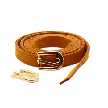 28854 Ремешок св.кор. из иск.замши 0,9см*0,8м.+ пряжка мини С3271 зол. упак/2 шт