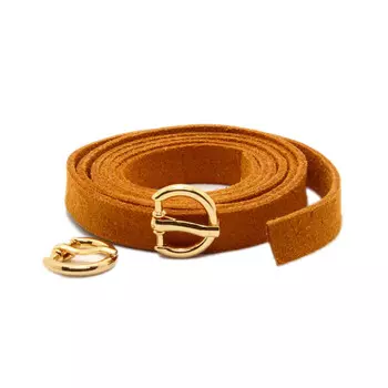 28855 Ремешок св.кор. из иск.замши 0,9см*0,8м.+ пряжка мини С3370 зол. упак/2 шт