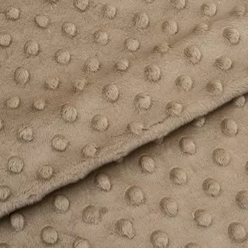 28896 Плюш Minky dot (45см*50 см +- 2см) , ворс 2,5мм: плотность 280гр./м.кв (бежевый)