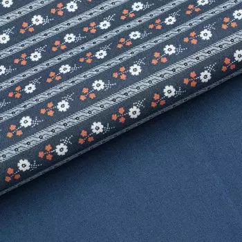 28973 Набор 1311 тканей п/э для рукоделия упак/2шт.-50*70см+-2см (1311-5/1057-19 т. лазурь)