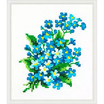 28-06 Набор для вышивания 'Чудесная игла' 'Незабудки', 10*11 см