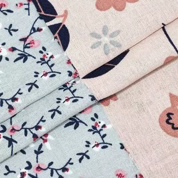 29297 Набор тканей х/б для рукоделия 0019 : 2шт.-48*50см/48*50см+- 2см, розовый/серый.